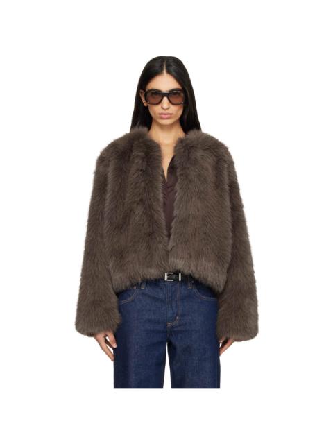 Brown Esme Faux-Fur Jacket