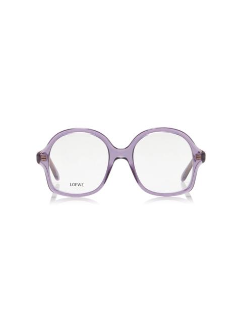 Oversized Round-Frame Acetate Glasses purple