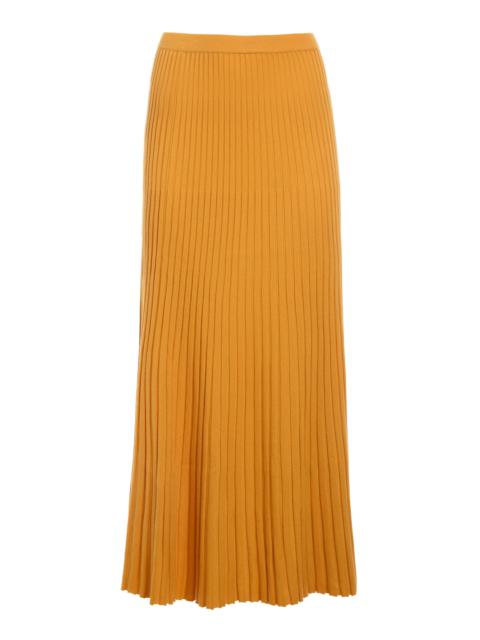 Aurora Knit Skirt in Yellow Merino Wool