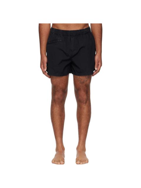 Black Embroidered Shorts