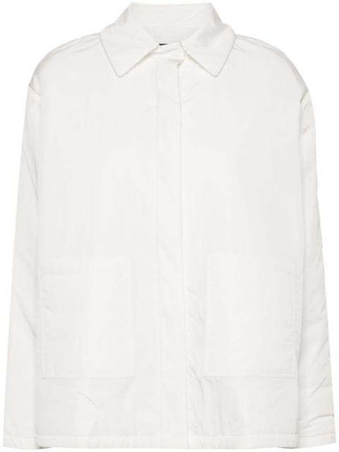 crinkled padded shirt jacket
