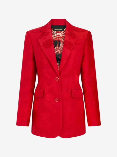 Dark Red Jacket with Dragon Motif