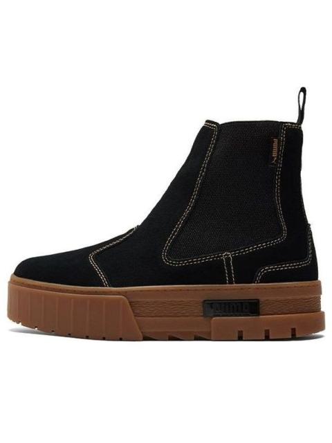 (WMNS) PUMA Mayze Chelsea Suede 'Black Gum' 382829-03