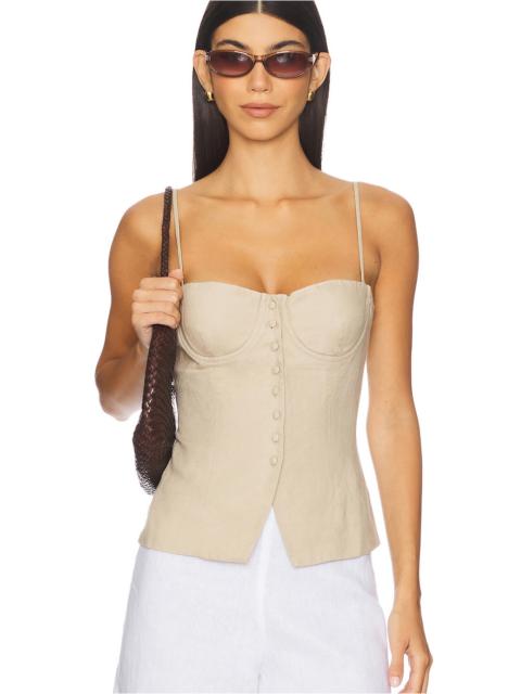 Air Linen Underwire Corset Top