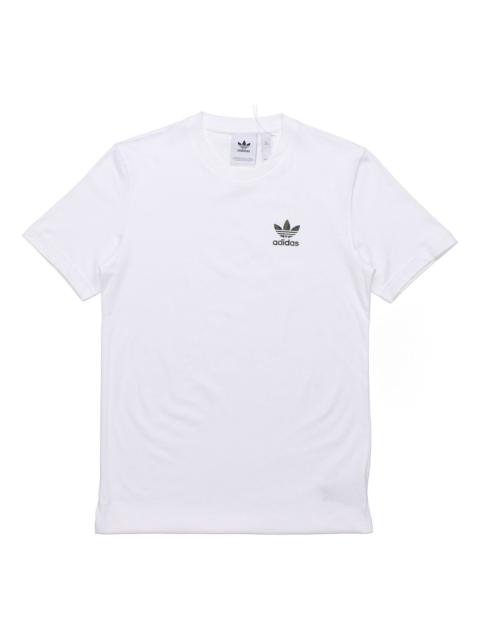 adidas originals Solid Color Logo Short Sleeve White FM3355