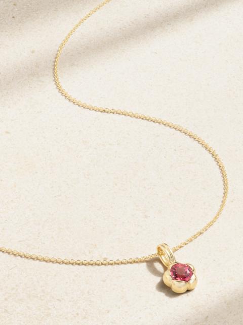 Festival 14-karat Gold Tourmaline Necklace