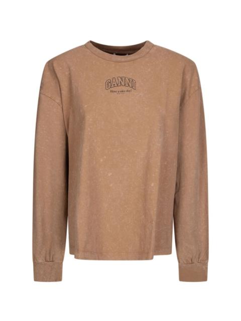 washed effect longsleeve T-shirt