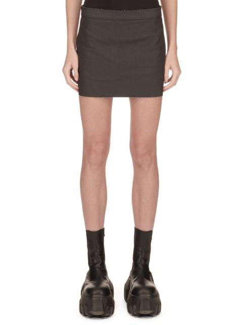 Black Porterville Denim Miniskirt