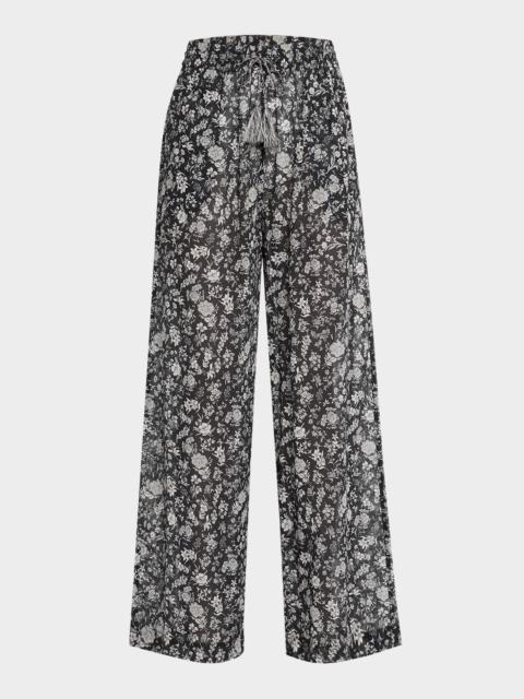 Azra Floral Wide-Leg Coverup Pants