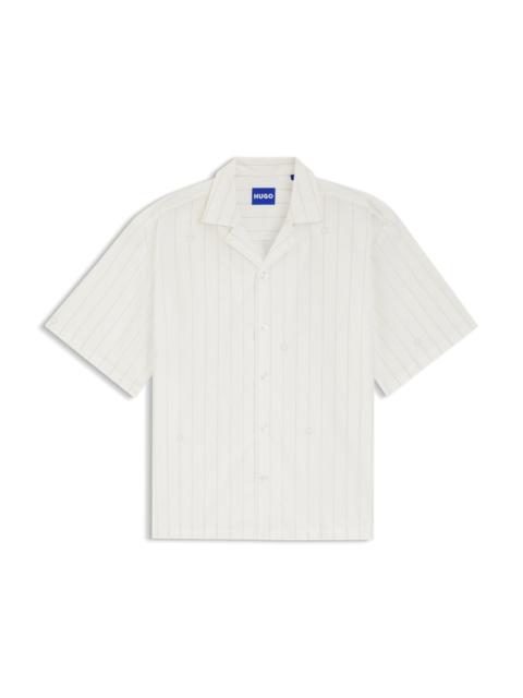 PRINTED RELAXED-FIT SHIRT IN COTTON POPLIN