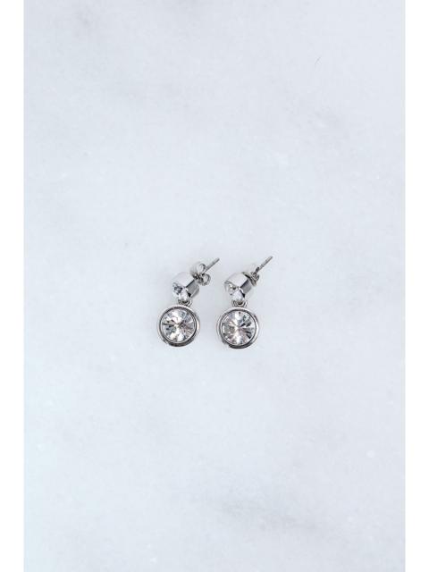 Hand Set European Crystal Solitaire Drop Earrings