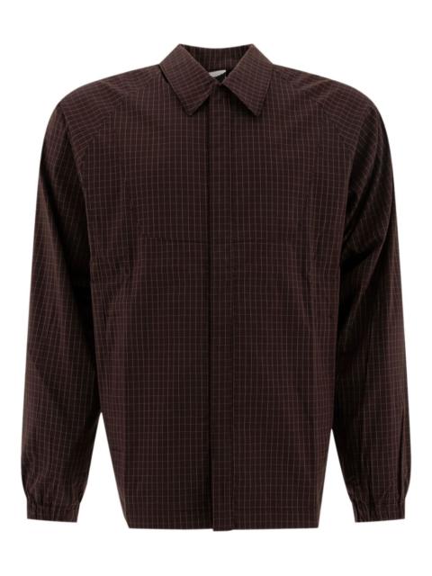 grid-pattern shirt