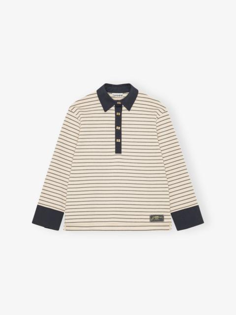 STRIPED COTTON POLO