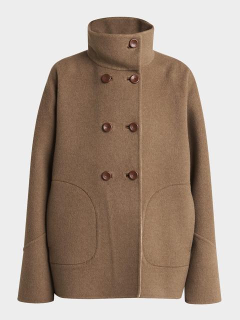 Camden Double-Breasted Cashmere Peacoat