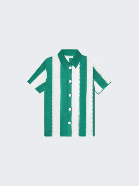 Cabana Stripe Short Sleeve Shirt Palm Green Stripe