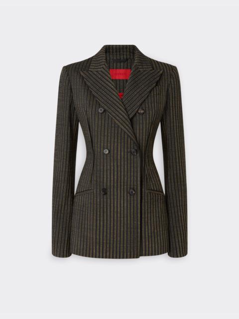 Pinstripe wool blazer