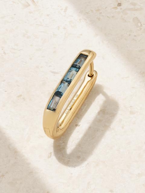 Fob 18-karat Gold Topaz Single Hoop Earring