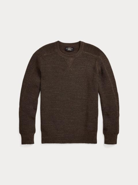 Waffle-Knit Cotton-Wool Sweater