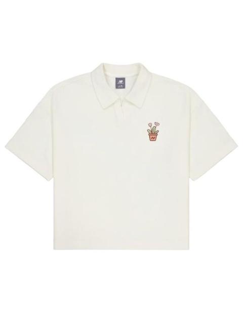 (WMNS) New Balance Floral Print Polo 'Ivory' NFE26112-IV