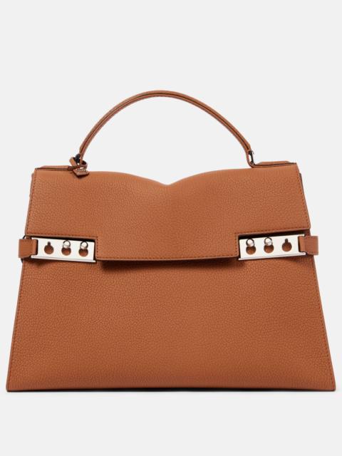 Tempête Large leather tote bag