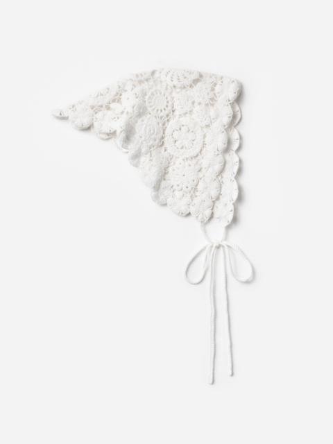 White Crochet Bandana