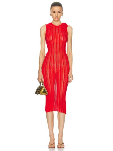 Midi Dress With Ruffles