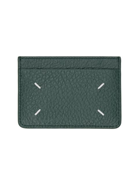 Green Four Stitches Card Holder