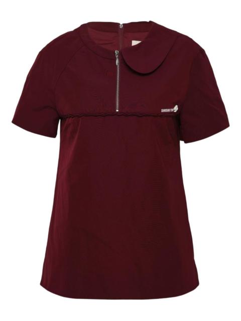 semi-peter pan collar top