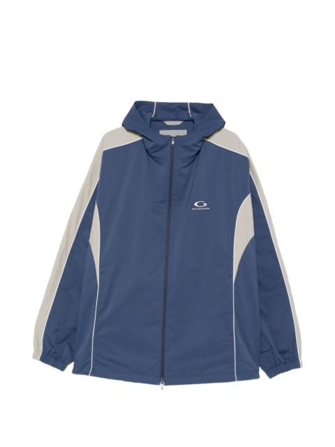 panelled hooded jacket
