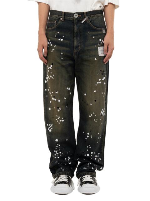 Embellished Denim Pants