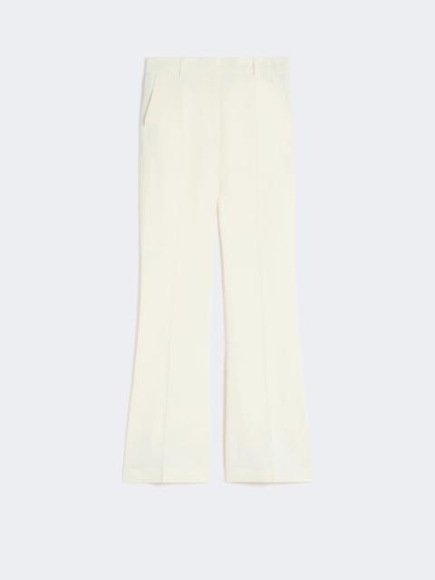 Slim-fit flared trousers in viscose - IVORY