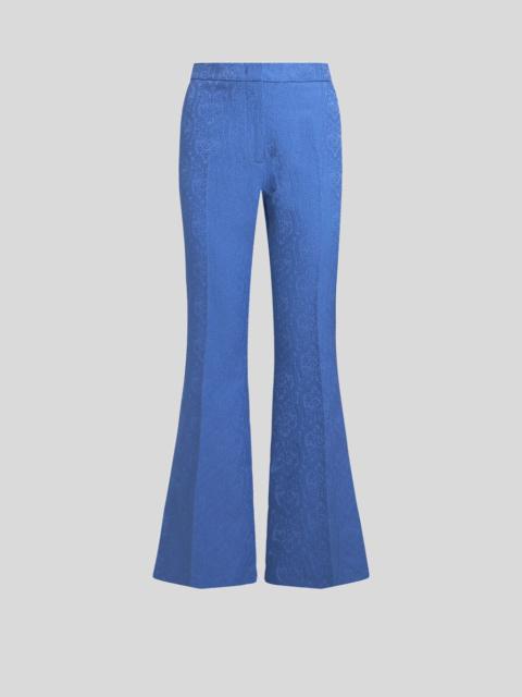 FLARED PAISLEY JACQUARD TROUSERS