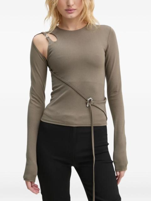 cut-out detail long-sleeve top