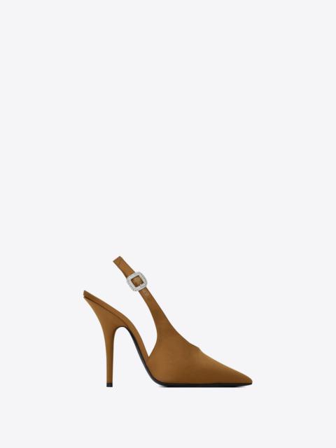 yasmeen slingback pumps in silk satin