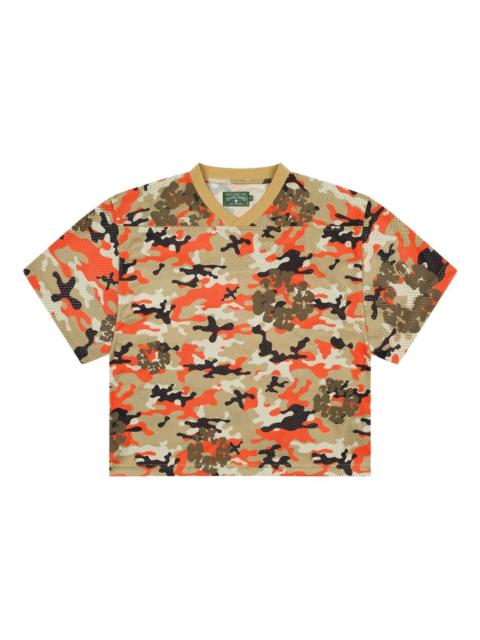 camouflage wreath mesh T-shirt