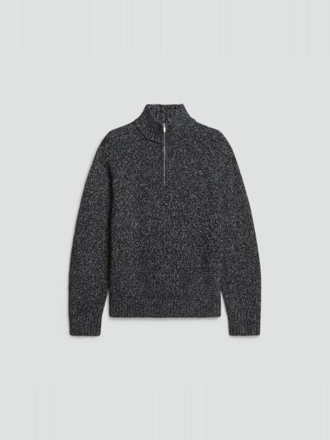 Quarter-Zip Sweater in Wool-Blend Twist