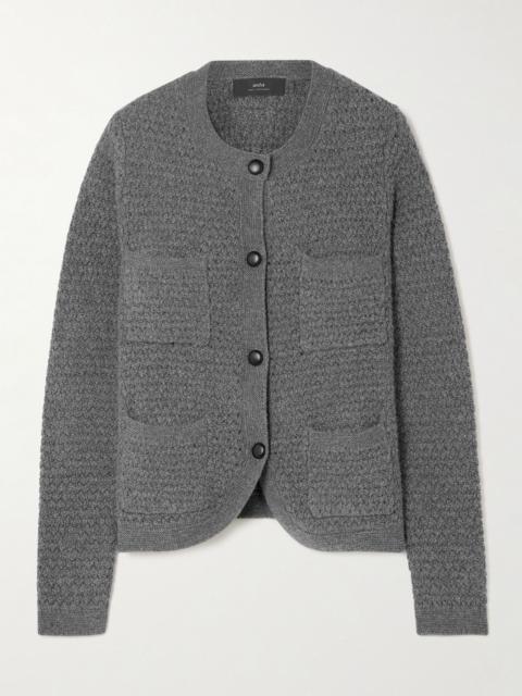 Tulip crocheted cashmere cardigan Gray