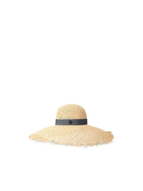 Blanche frayed trim hat