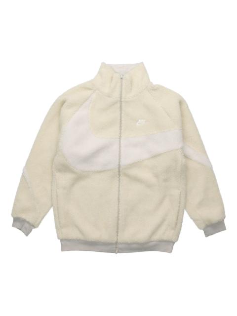 Nike Big Swoosh Reversible Boa Jacket (Asia Sizing) 'Cream White' BQ6546-070