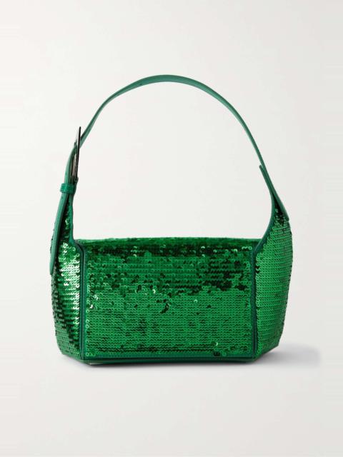 7/7 sequined leather shoulder bag