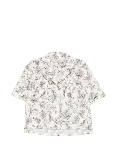 floral-print shirt