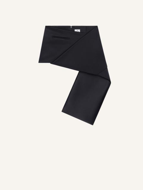 FOLDED SATIN MINI-SKIRT