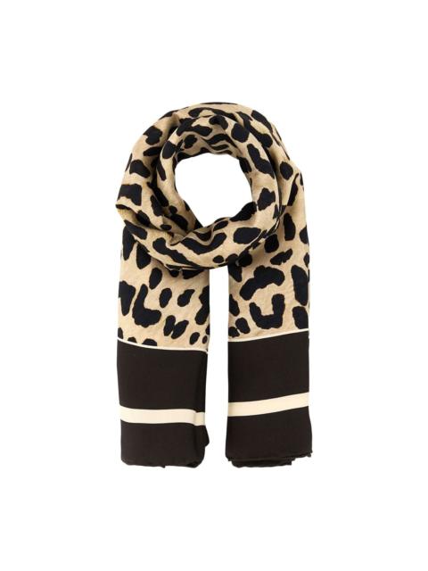 leopard-print silk scarf