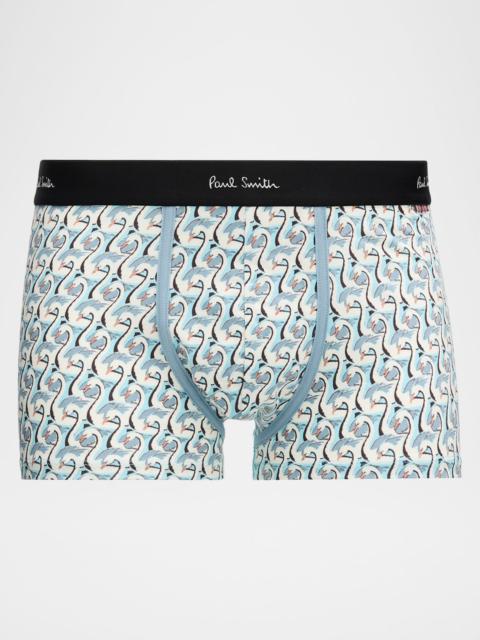 Men & apos;s Swan Print Boxer Briefs