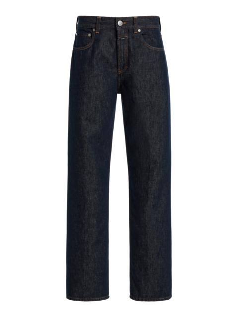 Jonta Rigid Mid-Rise Straight-Leg Jeans dark wash