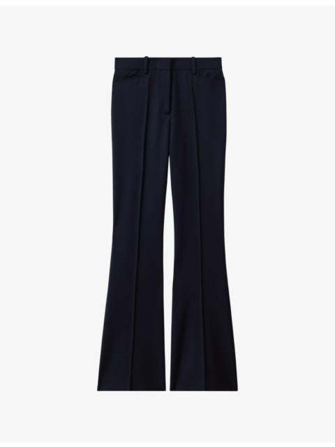 Gabi flared-leg mid-rise stretch-woven trousers