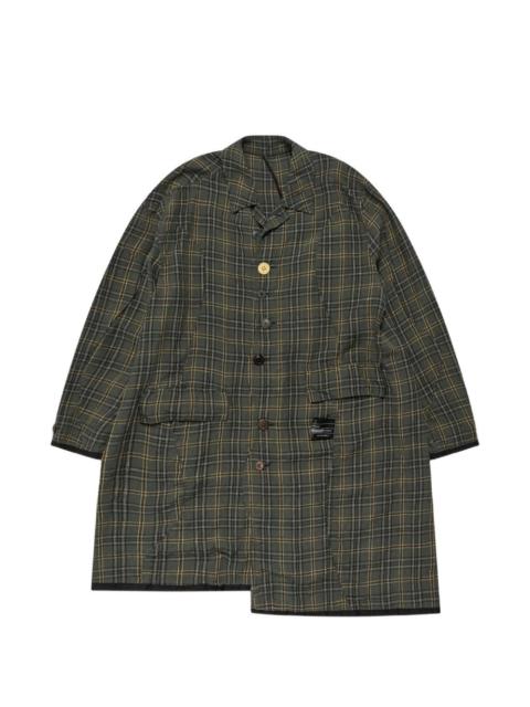 checked pocket coat