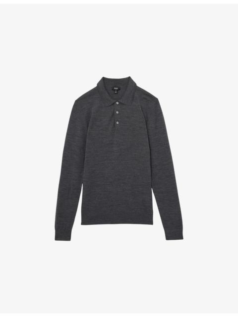 Trafford polo-collar slim-fit wool jumper