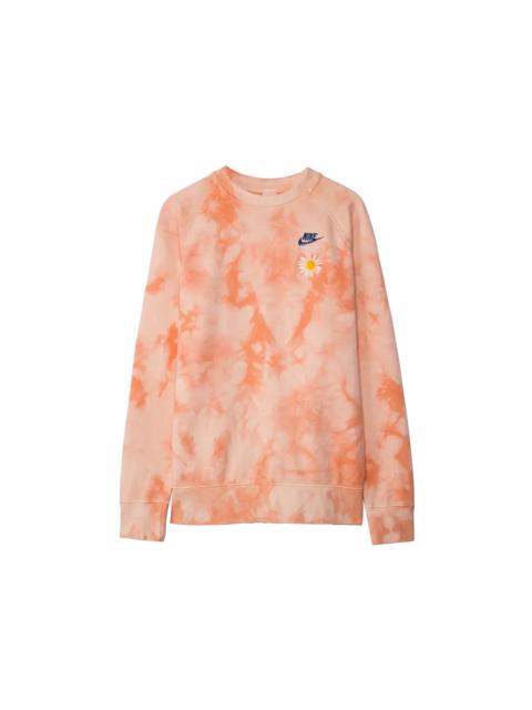 Nike Sportswear French Terry Tie-Dye Crewneck Crimson Bliss/University Blue