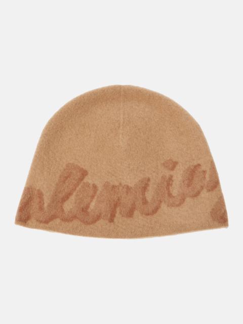 Logo wool and cashmere beanie